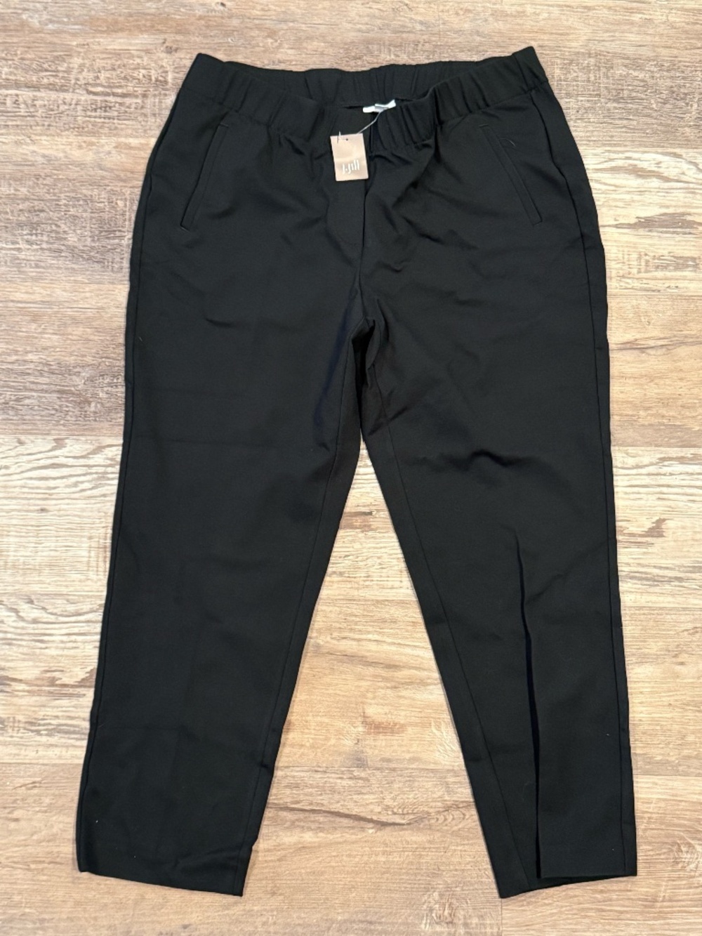 NWT J. Jill Black Stretch Waist Trousers XL Petite